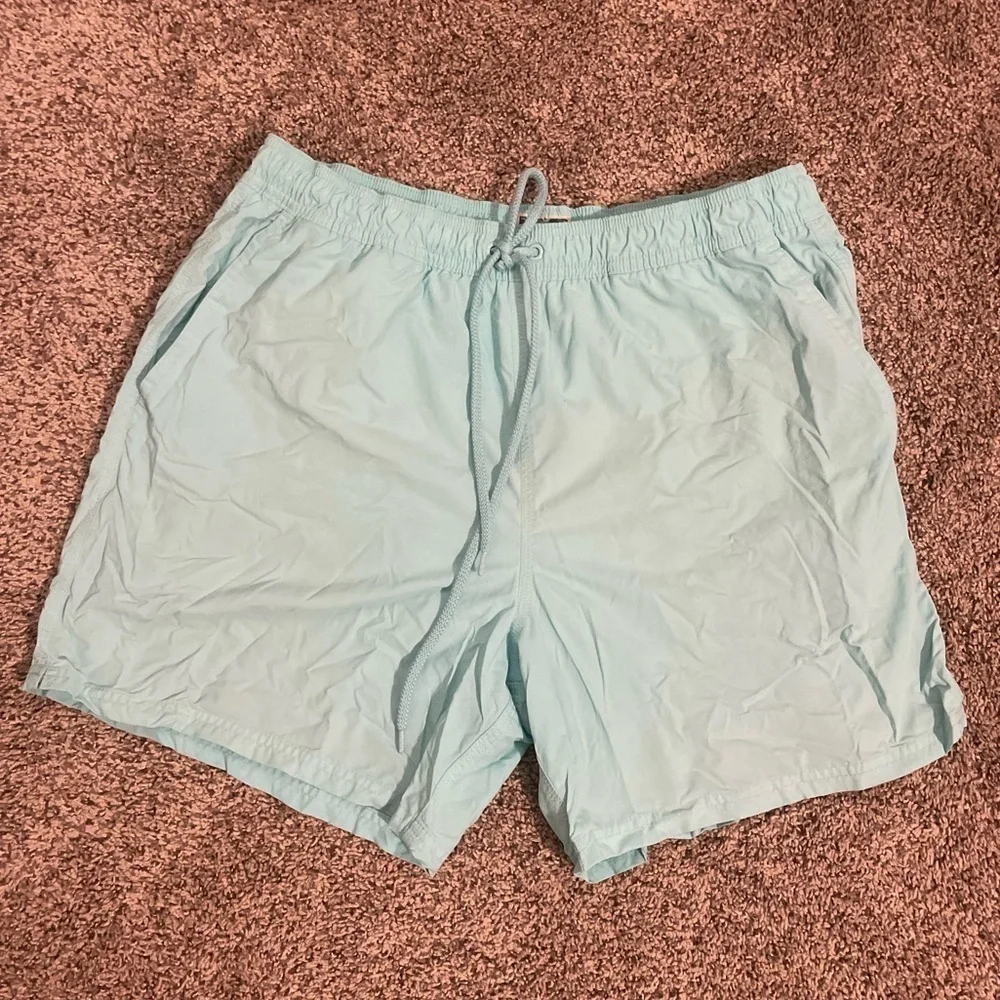 EUC - Men’s J.Crew Light Blue Swim Trunks - Size: Large